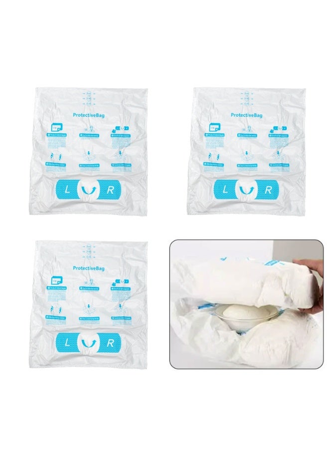 GoldenLike 3Pcs Hand-Pressed Expanding Foam Packaging Bags, Space-Saving Fragile Items Protective Bags for Electronic Products, Automotive Parts(45*45CM) - Image 1