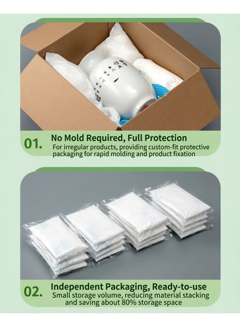 GoldenLike 3Pcs Hand-Pressed Expanding Foam Packaging Bags, Space-Saving Fragile Items Protective Bags for Electronic Products, Automotive Parts(45*45CM) - Image 3