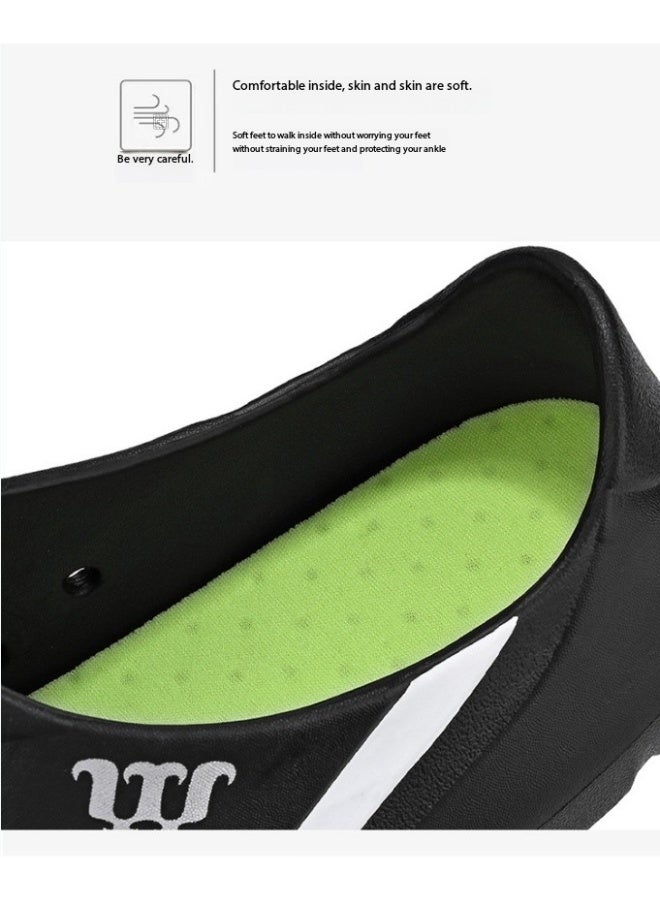 Professional work shoes, unisex safety shoes, suitable for chefs, nurses, and doctors. Oil-resistant, waterproof, and slip-resistant, black. - Image 3