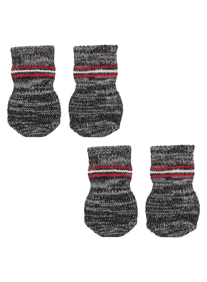 تريكسي جوارب مضادة للانزلاق للكلاب، واقي مخالب، يحمي من الجروح الصغيرة، والأرضيات الباردة والأثاث المترب، رمادي (قد يختلف اللون)، 4 قطع (Xxs-Xs) - Image 1