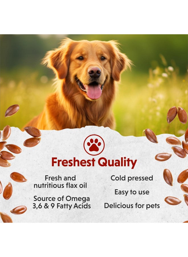 BARLEAN'S Barlean's Flaxseed Oil for Animals, Pet Essential Liquid Omega 3 Fatty Acids Cat and Dog Oil Supplements for Skin and Coat, Omega 3 for Dogs, Cats and Other Pets, 12 oz - Image 3
