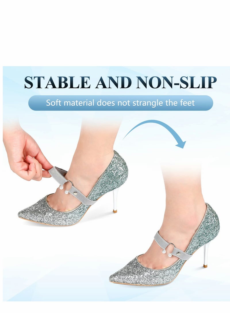 Excefore High Heel Anti Loose Straps, Detachable Shoelace Accessories Elastic Replacement Ankle Straps for Heels, Shoe Straps Heel Straps High Heel Shoe Laces for Women, 5 Pairs - Image 4