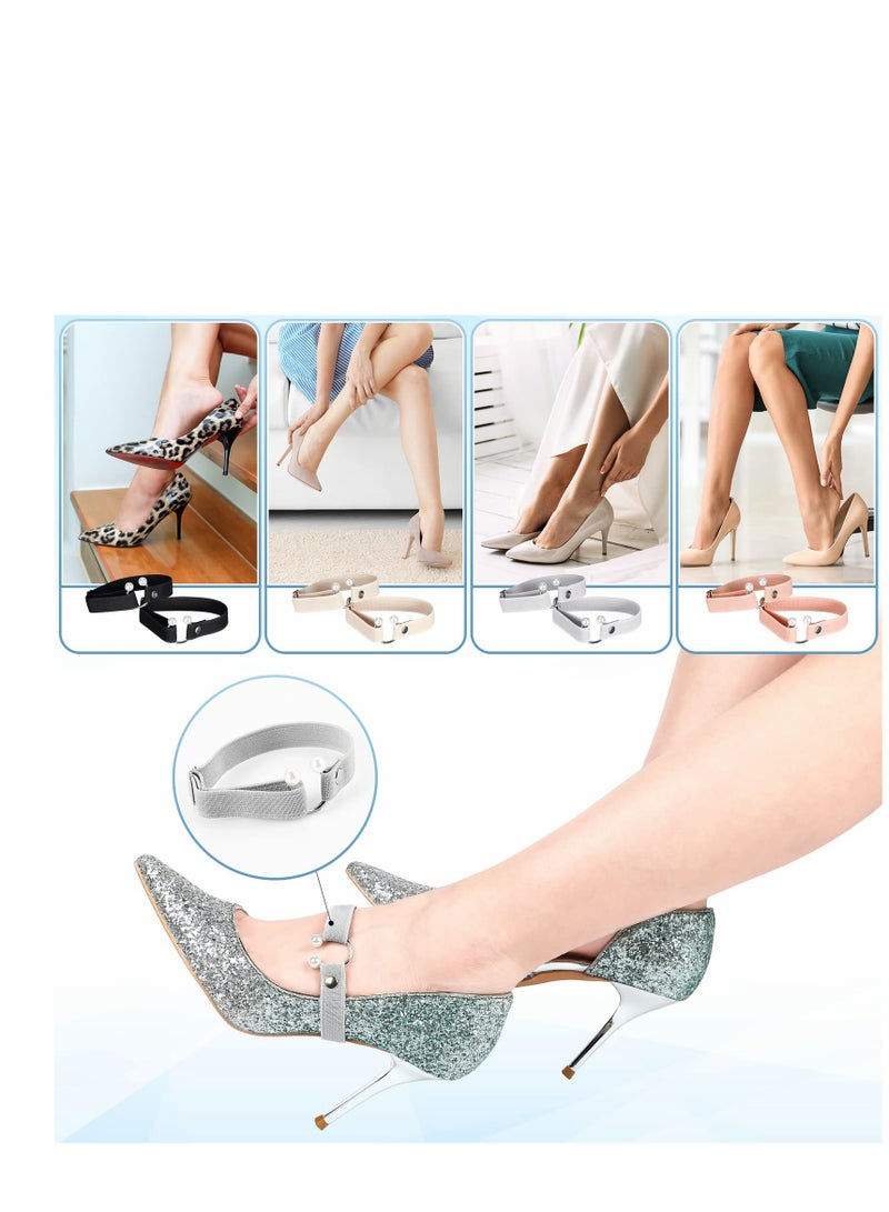 Excefore High Heel Anti Loose Straps, Detachable Shoelace Accessories Elastic Replacement Ankle Straps for Heels, Shoe Straps Heel Straps High Heel Shoe Laces for Women, 5 Pairs - Image 5