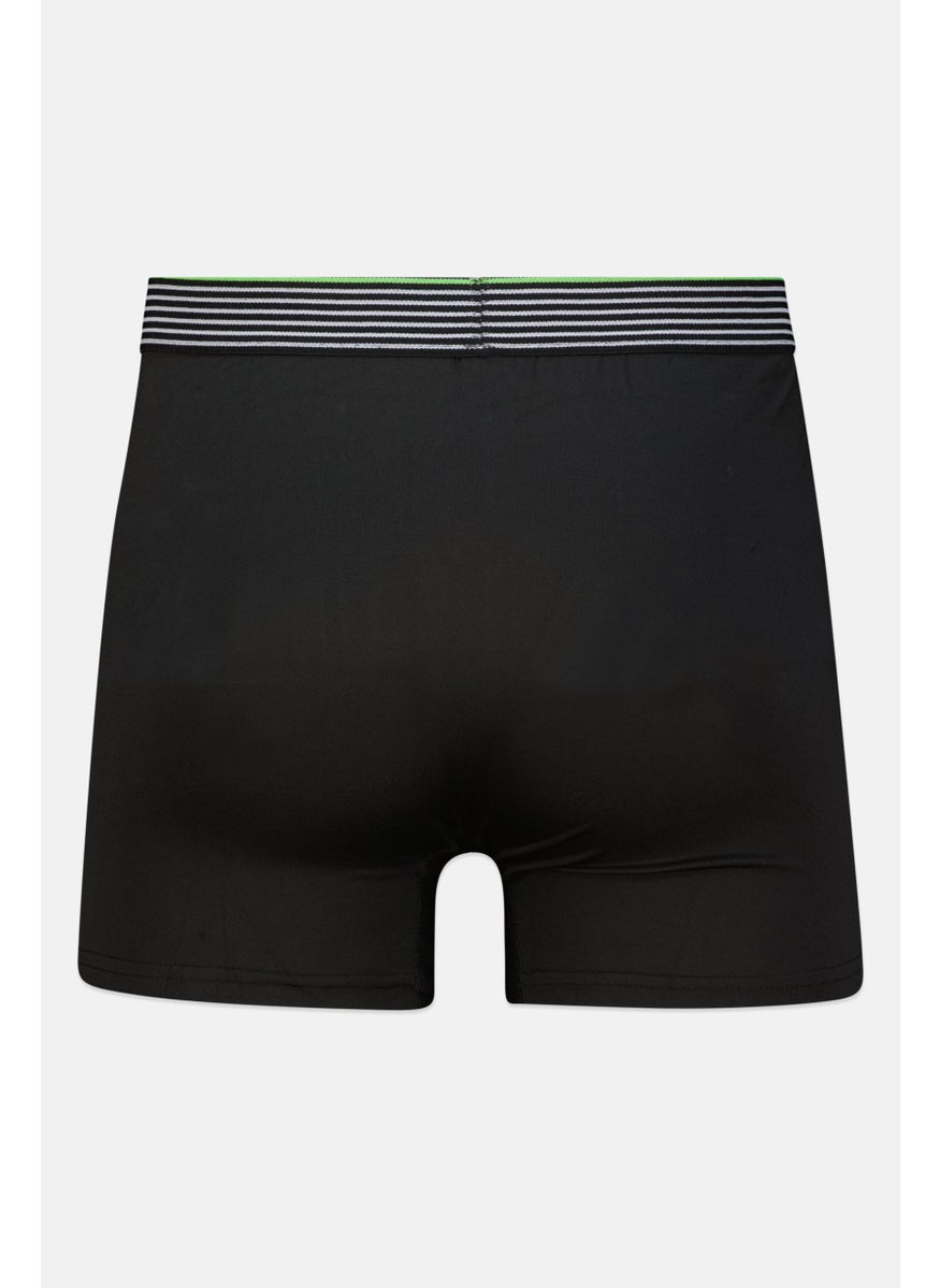 Prince Men 3 Pieces Brand Logo Boxer Brief, Black  - Image 3