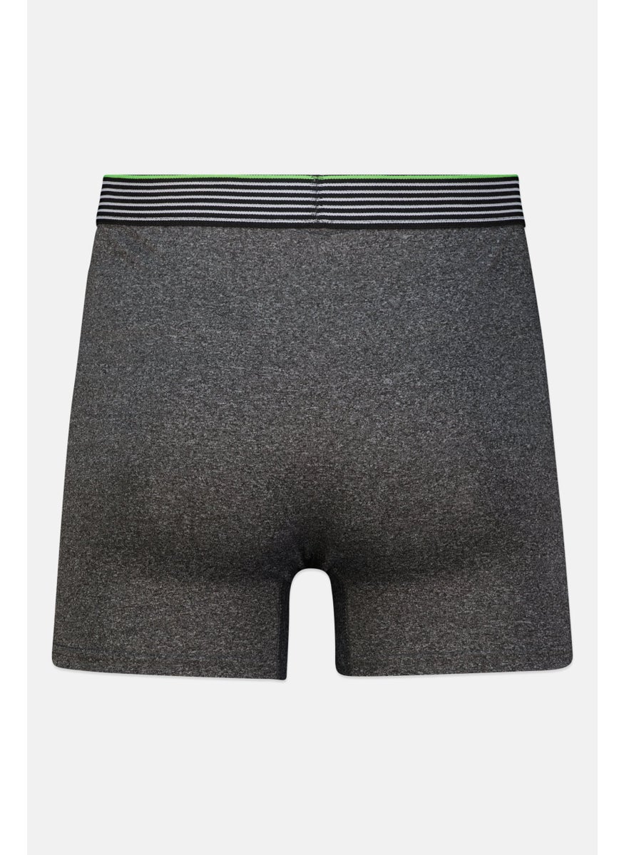 Prince Men 3 Pieces Brand Logo Boxer Brief, Black  - Image 2
