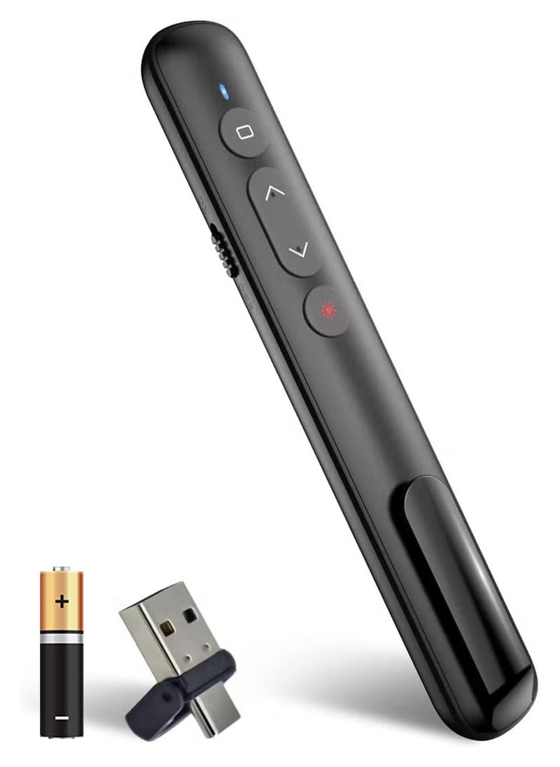 NIIMBOT Black Wireless Presenter Remote, Presentation Clicker with Hyperlink & Volume Remote Control PowerPoint Office Presentation Clicker for Keynote/PPT/Mac/PC/Laptop(Battery Included)  - Image 5