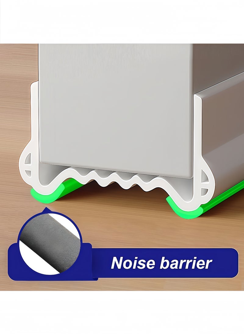 Peachjoy Door Bottom Seal, Wind and Noise Barrier, 1m for Door Bottom, Free Cut Length, Under Door Noise Barrier (White)  - Image 3