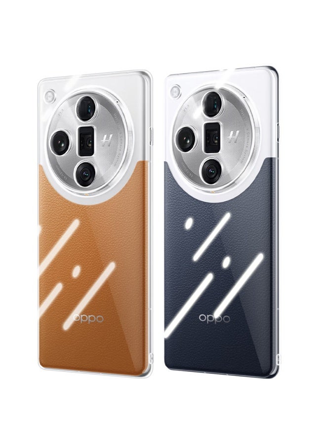 Freeson Compatible With Oppo Find X7 Ultra Phone Case, Slim Full Protection Shockproof Clear Tpu Soft Shell (With Ring Holder And Lanyard), Transparent