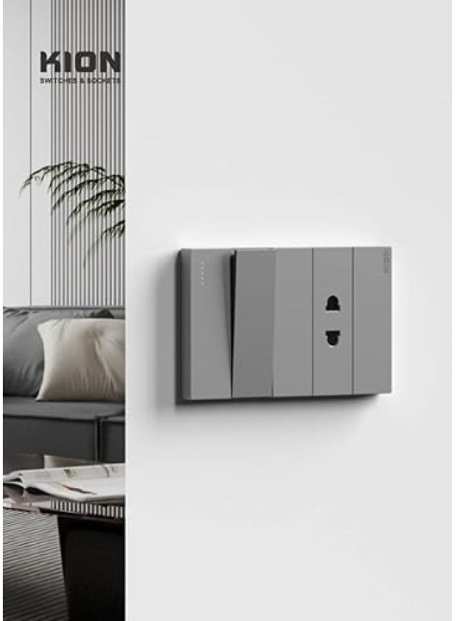 KION Electric Finishing Bundle with 25 Gray Wedges, 25 Chassis, 20 Keys, 20 Spikes, 35 Plugs, 2 Shower Bits, 2 Phone Bits, 1 Bell Button - Image 1