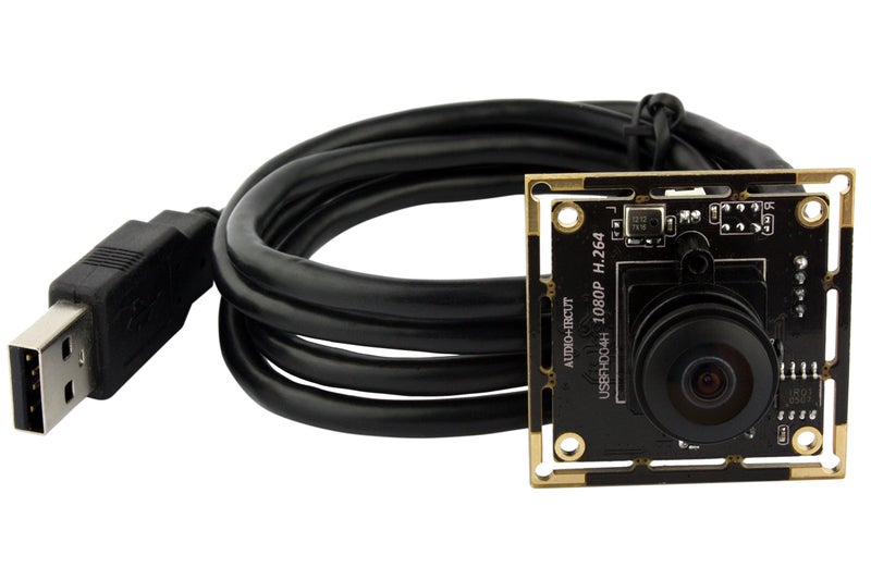 ELP 180 degree fisheye Raspberry Pi 1080P H. 264 microphone PC Web usb security camera - Image 1
