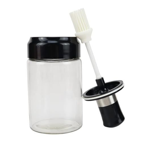 STARKENDY 250 ml Glass Oil Dispenser with Basting Brush, Oil Ghee Containers for Kitchen Brush for BBQ Pastry Grill Baking Cooking (Pack Of 1) - Image 5