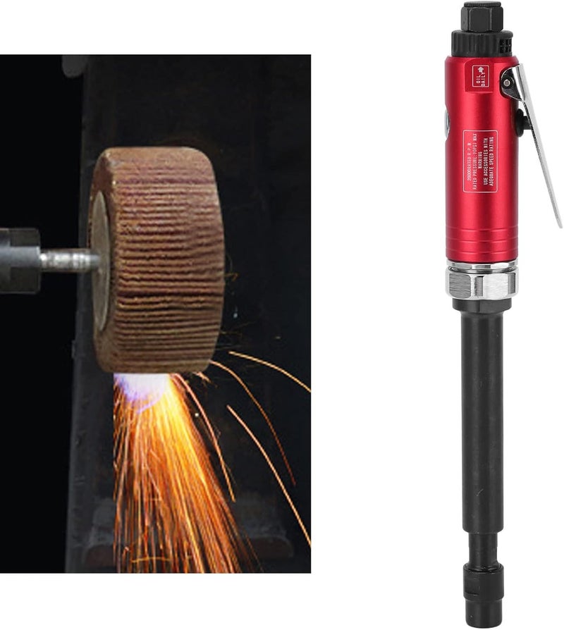 Extended Air Die Grinder Tool, 20000RPM 90PSI, 3mm 6mm Collet, Aluminum Alloy - Precise Speed Control, High Concentric Speed, Ideal for Metal and Woodwork (EU Style) - Image 5