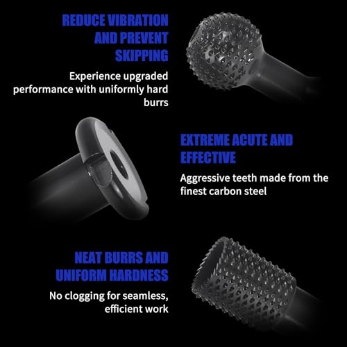 Pomsare 3 PCS Upgraded Wood Grinder Ball Gouge with 5/8-11 Thread for 4 1/2 and 5 Inch Angle Grinder Attachments, Power Carving Tools with Sphere Rotary Burr Carbide Steel Electric for Wood Hollowing Slotting - Image 3