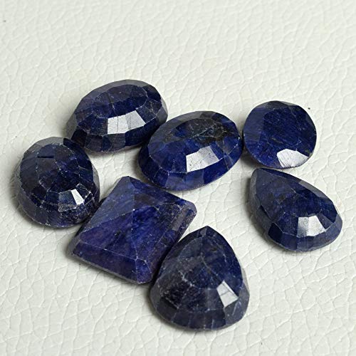 Gemhub Natural Blue Sapphire Loose Gemstone For Jewellery Making 100.00 Carats Gemstone Necklace for Women-7Pcs Lot - Image 4