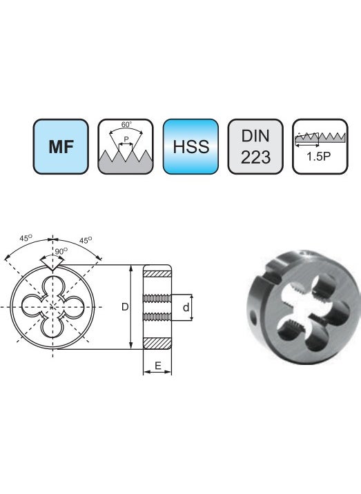 Kafenn DIN223 Metric Thread M22  - Image 3