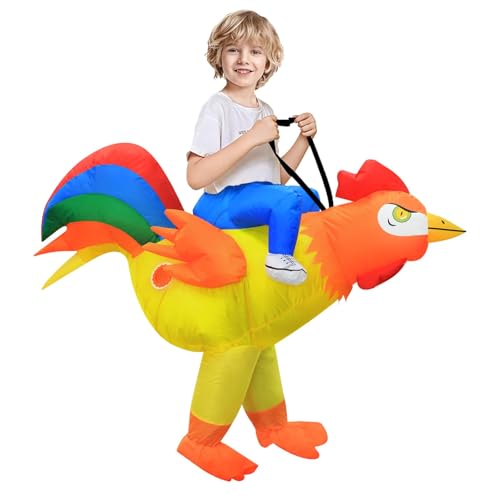 Stegosaurus Inflatable Chicken Costume Kids Halloween Blow Up Costumes Ride On Rooster Costume Funny Costumes for Boys Girls Cosplay Party - Image 1