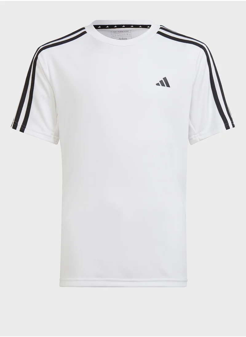 Adidas Kids Train Essential 3 Stripes T-Shirt