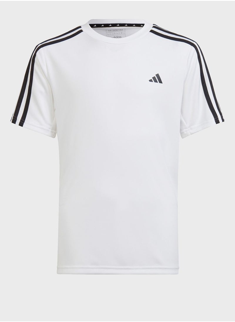 Adidas - Kids Train Essential 3 Stripes T-Shirt - Image 1
