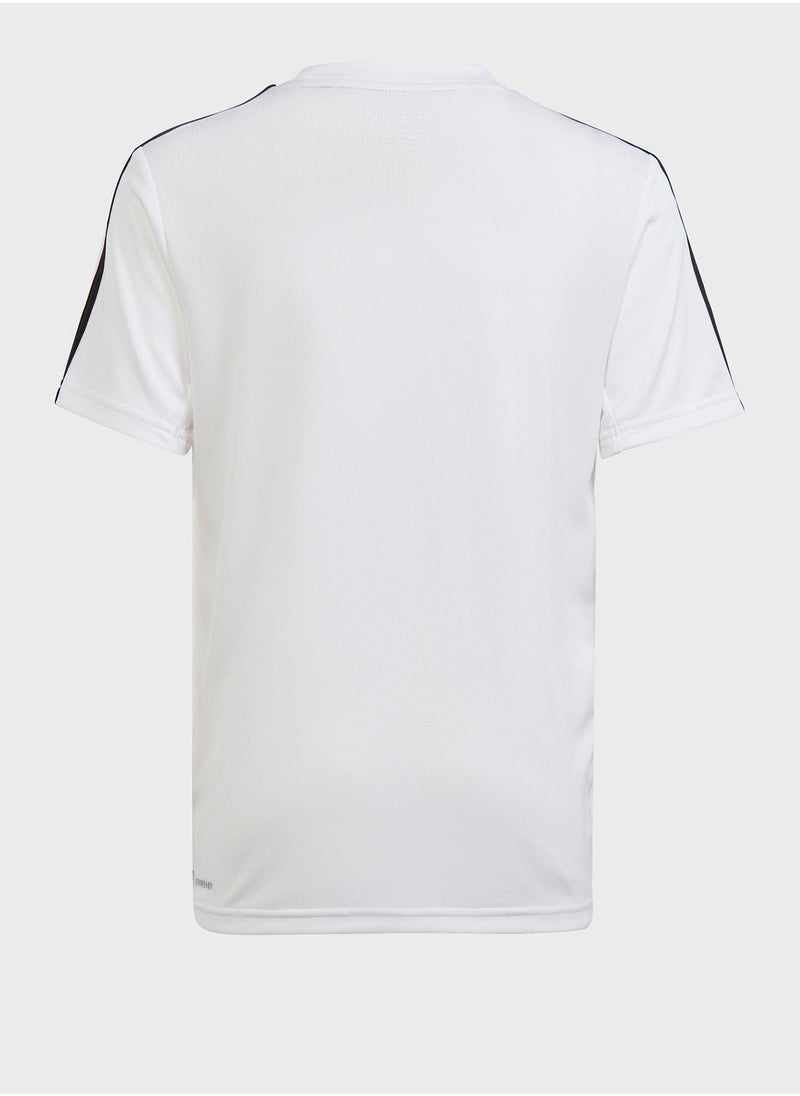 Adidas - Kids Train Essential 3 Stripes T-Shirt - Image 1