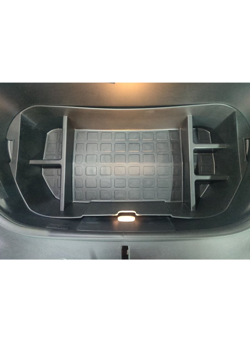 Generic - Front Frunk Storage Organizer Rubber Front Trunk Mat Storage Box Interior Accessories For Model Y and Model 3 2021 2022 2023 - Image 1