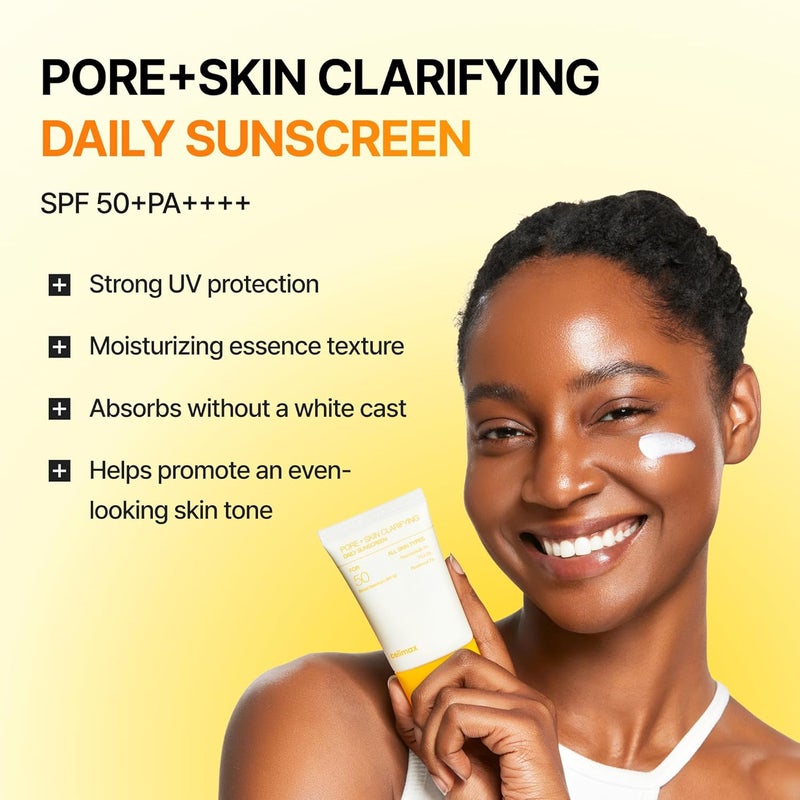 celimax Pore+Skin Clarifying Daily Sunscreen | SPF 50 Broad Spectrum, Sunscreen with TXA & Niacinamide, Non-Sticky, No White Cast, For All Skin Tones, Korean Skincare, 50ml - Image 2
