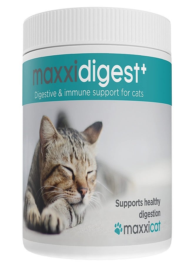 maxxipaws ماكسيبوز ماكسيديجست+ بريبيوتيك وبروبيوتيك للقطط 3.2 أونصة | مسحوق بروبيوتيك للقطط مع إنزيمات هضمية متطورة لصحة الأمعاء والمناعة | يدعم الهضم، وحساسية الطعام، وحكة الجلد - Image 1