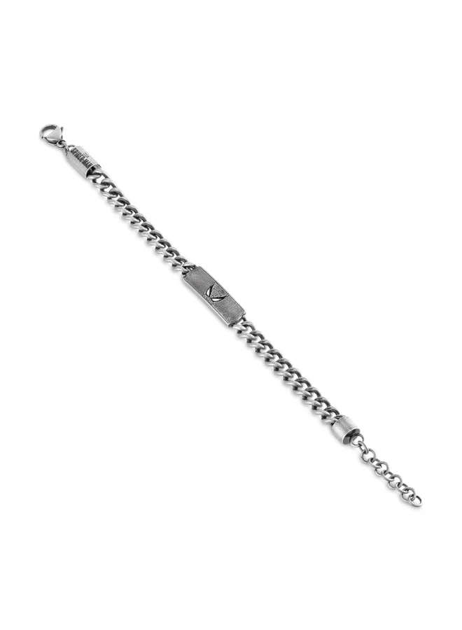 POLICE Superhero Edition Antiqued Grey Chain Bracelet Limited Edition for Men