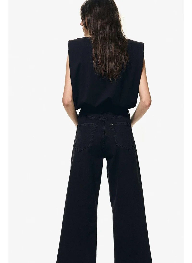 اتش اند ام Wide High Cropped Jeans