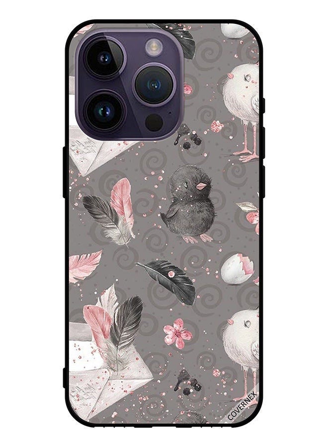 Covernex Protective Case Cover For Apple iPhone 14 Pro Feathers & Chicks - Image 1
