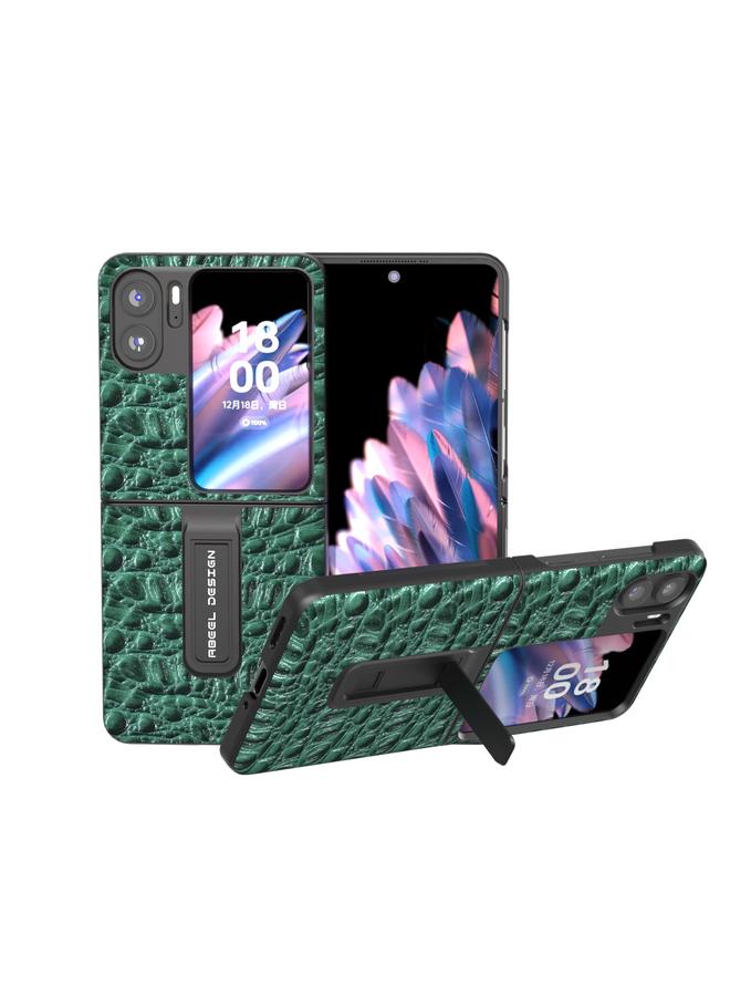 S-TOP Case For OPPO Find N2 Flip ABEEL Genuine Leather Sky Series Phone Case with Holder - Image 1