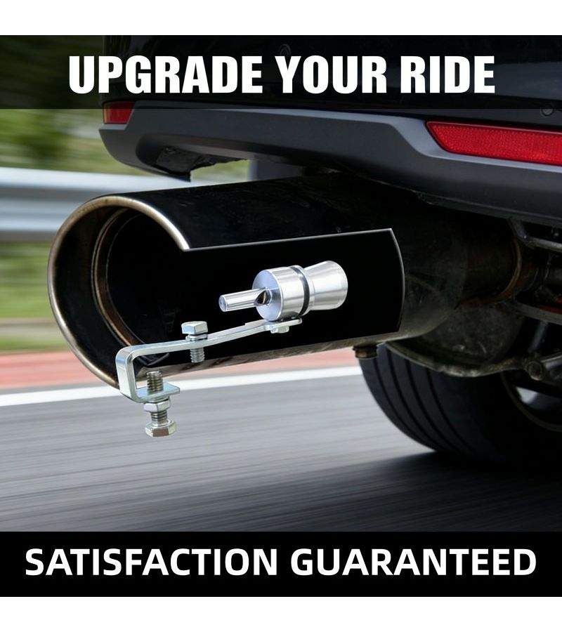 Multi Model Compatible Turbo Exhaust Whistle Heavy Duty Aluminum Alloy Loud Exhaust Tip Replacement Kit Model A114 With Secure Anti Detachment Mounting Bracket Enhances Engine Power Output And Exhaust Noise Performance Stylish Design - Image 1