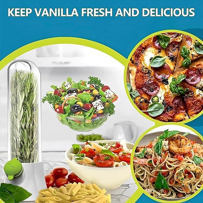 VALUEVIBES VALUEVIBES Fresh Herb Keeper with BuiltIn Peeler Herb Vegetable Storage Container for Fridge Ideal for Parsley Basil Coriander and Asparagus WHITE  - Image 3