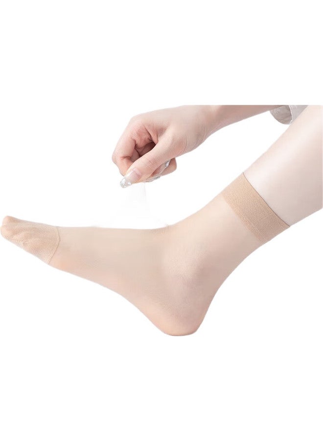 BONAS 20 Pairs Of Women'S Short Stockings, Summer Ultra-Thin Crystal Silk, Durable, Snag-Resistant, Sweat-Absorbing, Non-Slip Mid-Calf Stockings - Image 3