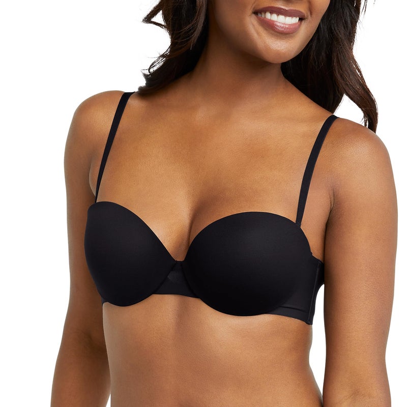 Maidenform Womens Dreamwire Multi-Way Underwire Bra, Strapless 6-Way Convertible Bra, Black, 36C US - Image 2