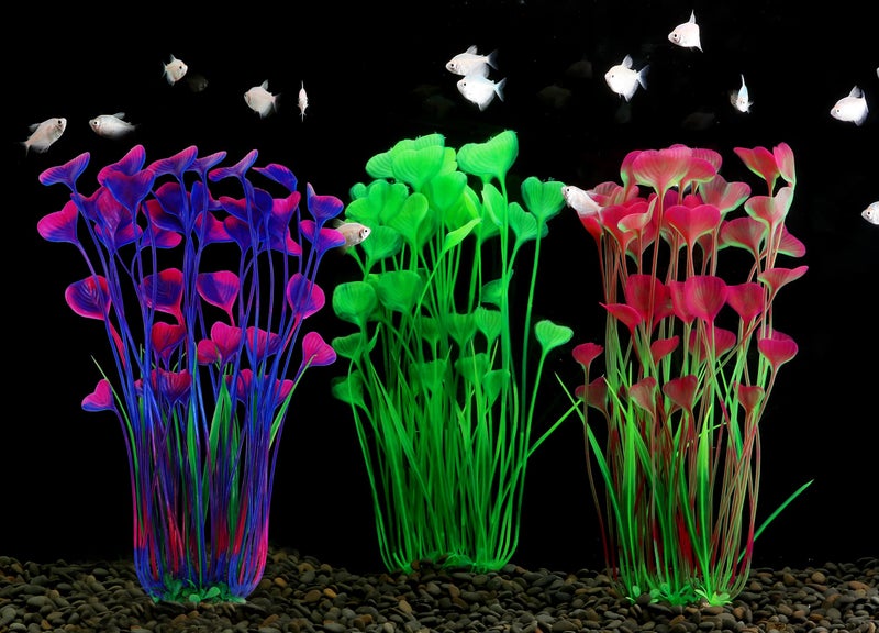 MyLifeUNIT Aquarium Plants, 2 Pack Tall Plastic Plants for Fish Tank Decorations, 15.75 Inches (Purple) - Image 5