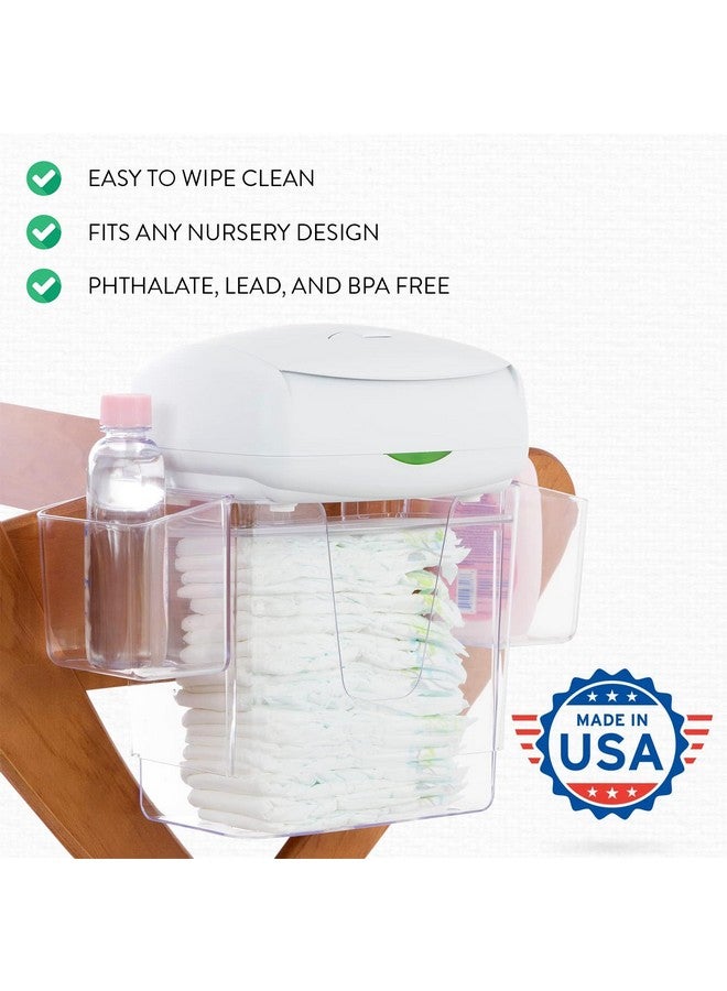 Prince Lionheart Hanging Baby Diaper Caddy Organizer Essential for Nursery - Diaper Depot Changing Table Caddy Basket and Diaper Stacker Holder Storage for Diapers, Wipes, and More Baby Stuff - Image 2