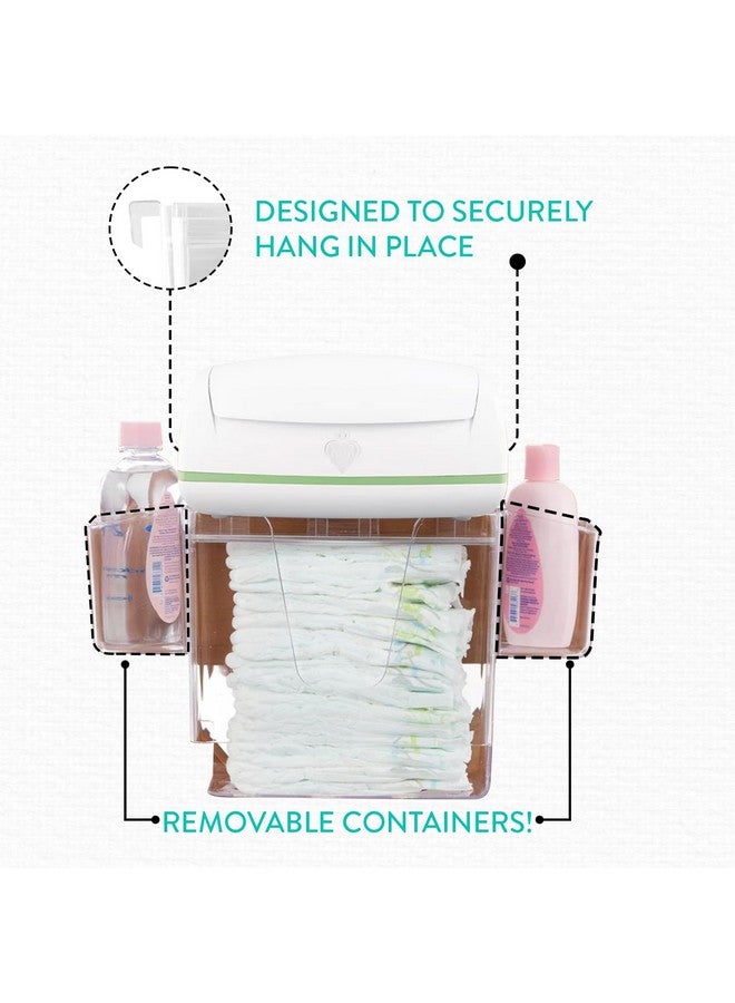 Prince Lionheart Hanging Baby Diaper Caddy Organizer Essential for Nursery - Diaper Depot Changing Table Caddy Basket and Diaper Stacker Holder Storage for Diapers, Wipes, and More Baby Stuff - Image 4