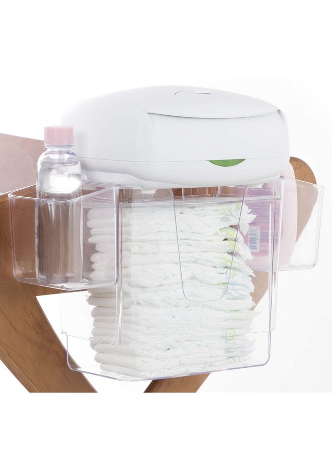 Prince Lionheart Hanging Baby Diaper Caddy Organizer Essential for Nursery - Diaper Depot Changing Table Caddy Basket and Diaper Stacker Holder Storage for Diapers, Wipes, and More Baby Stuff - Image 1