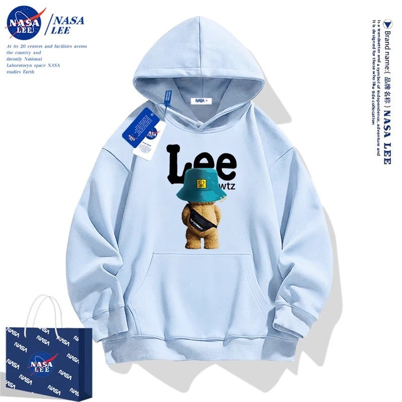 Nasa Joint Bear Hooded Sweater Men'S And Women'S American Tide Brand Lovers Coat - Image 4