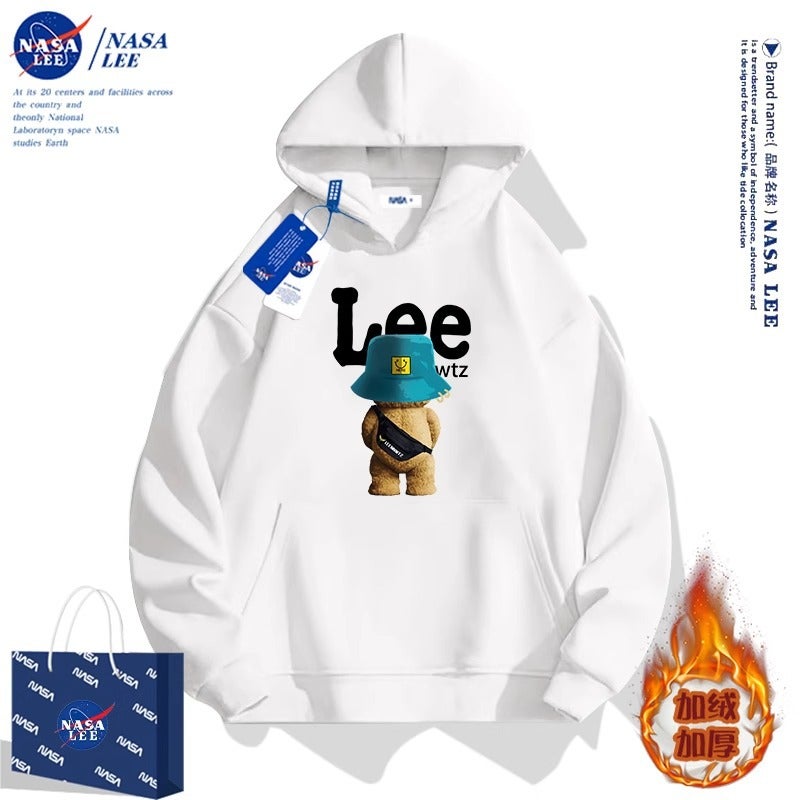 Nasa Joint Bear Hooded Sweater Men'S And Women'S American Tide Brand Lovers Coat - Image 1