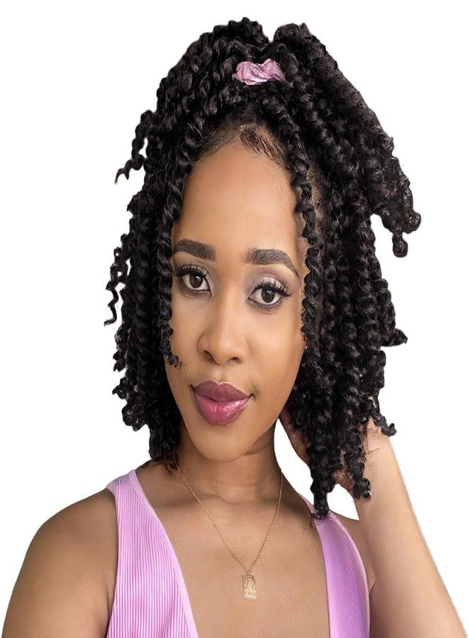بوهوبابي شعر كروشيه BOHOBABE Passion Twist مجدول مسبقًا، بني قصير، 10 بوصات، حلقات مسبقة، شعر كروشيه Passion Twist للتضفير، 8 عبوات (4#) - Image 1