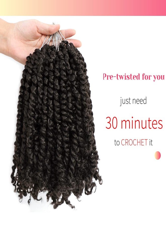 بوهوبابي شعر كروشيه BOHOBABE Passion Twist مجدول مسبقًا، بني قصير، 10 بوصات، حلقات مسبقة، شعر كروشيه Passion Twist للتضفير، 8 عبوات (4#) - Image 4