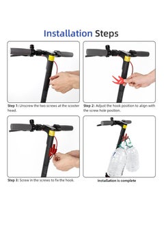 ULIP Scooter Double Front Hook Aluminum Carrying Hook Handy Hanger Hook For Scooter With M5 Screws For Xiaomi M365 Pro Mi3 1S Scooters Red  - Image 5