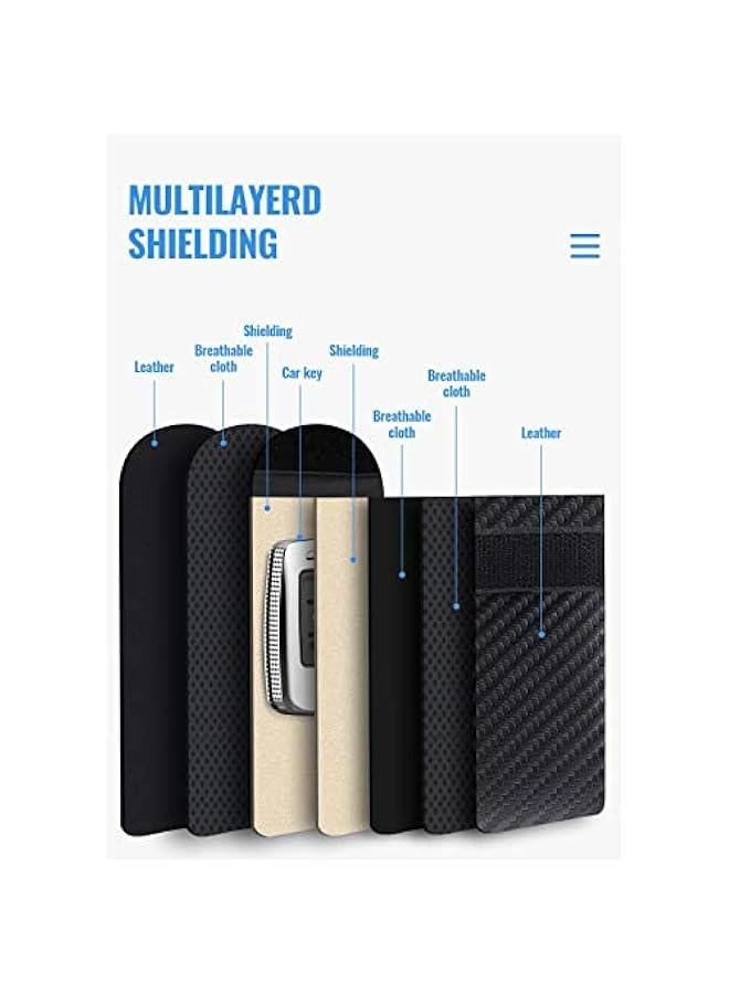 Faraday Pouch for Car Keys, Faraday Bag, Car RFID Signal Blocking Holder, Key Fob Protector, Key fob cage Block Signal Anti-Theft Fob Case (2 Pack) - Image 4