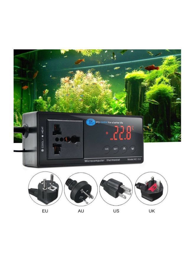 نيبمينينت جهاز تحكم في درجة حرارة لحوض الزواحف أسود - Image 5