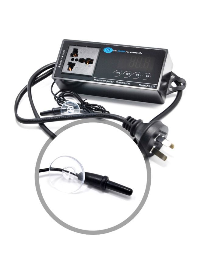 نيبمينينت جهاز تحكم في درجة حرارة لحوض الزواحف أسود - Image 2