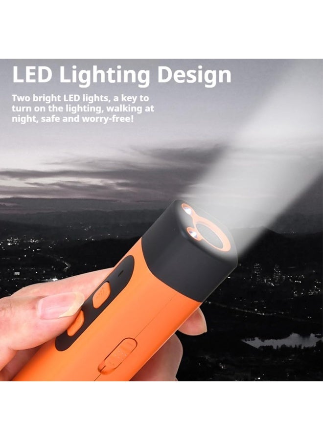 شابية جهاز منع نباح الكلاب بالموجات فوق الصوتية، جهاز فعال وإنساني لمنع نباح الكلاب، مزود بمصباح يدوي LED (برتقالي) - Image 5