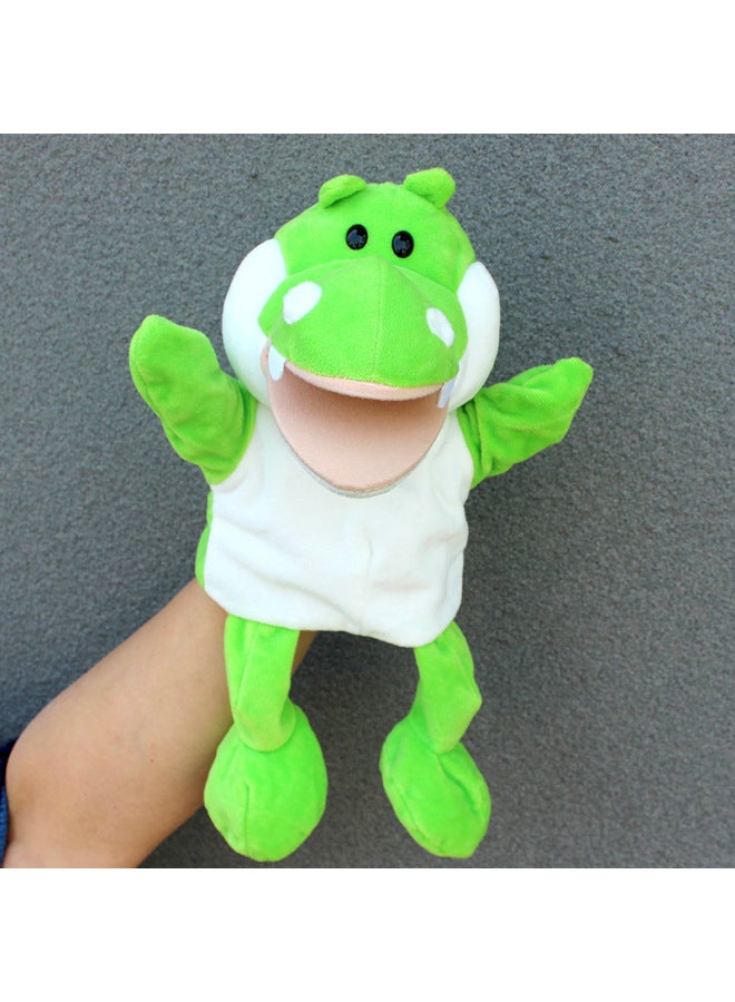 Full-body Hand Doll Toy Animal Gloves Doll Open Mouth Ventroll Doll Parent-child Interactive Performance Early Childhood Education-Color:Crocodile (mouth Can Move)-Height:30cm Large Hand Puppet  - Image 1