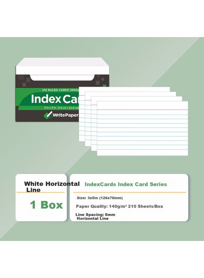 Kaisa White Horizontal Line Index Cards 210 Sheets Boxed Sticky Notes Message Cards Paper Bookmarks Index Tags Portable Word Learning Cards - Image 2