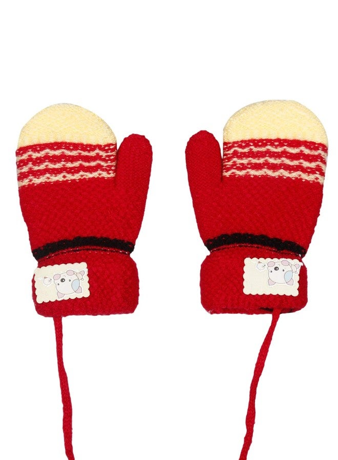 FabSeasons Acrylic Woolen Winter Gloves for New Born Baby Girls & Boys, fits for 0-1 years - Image 2